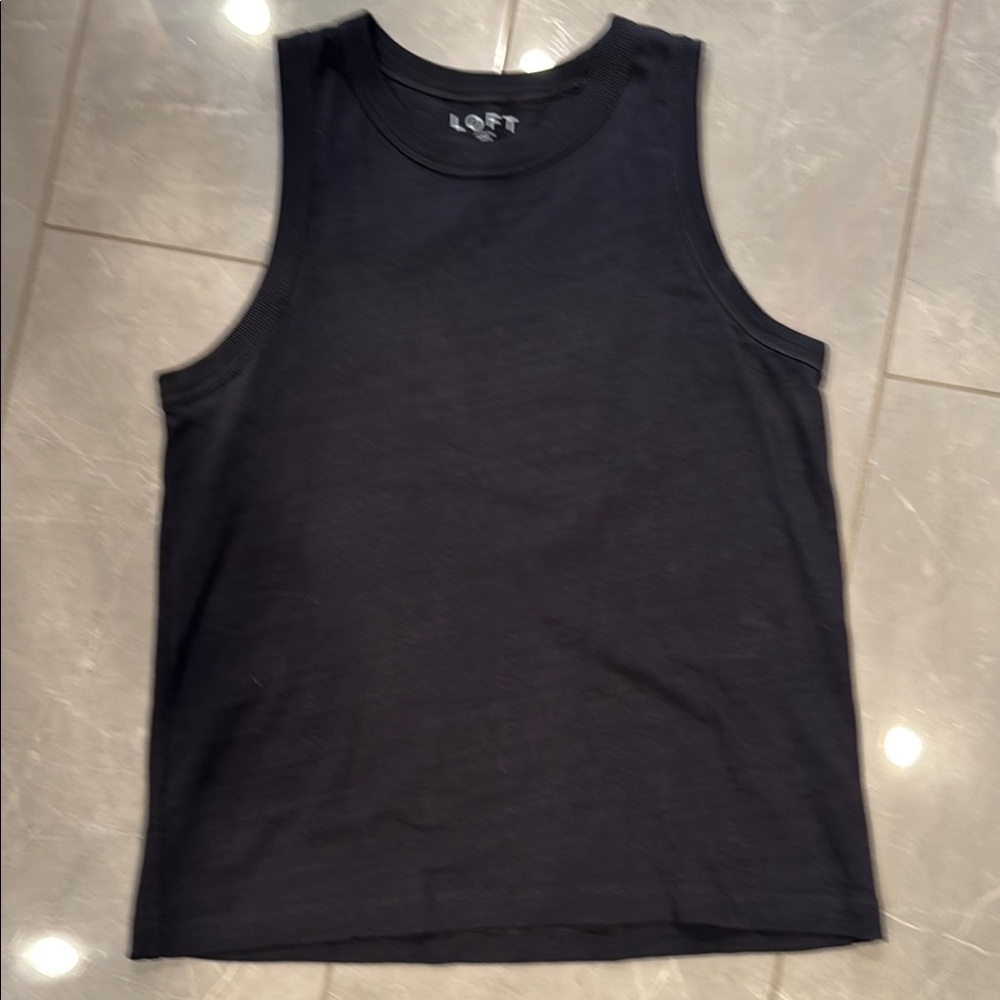Loft, charcoal gray tank. Size medium. Worn once!